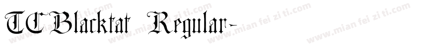 TCBlacktat   Regular字体转换